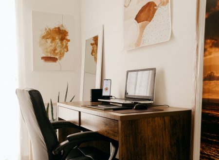 build a diy table that works as office desk with char and laptop