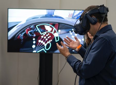 A person playing one of the top five virtual games wearing his vr game headset